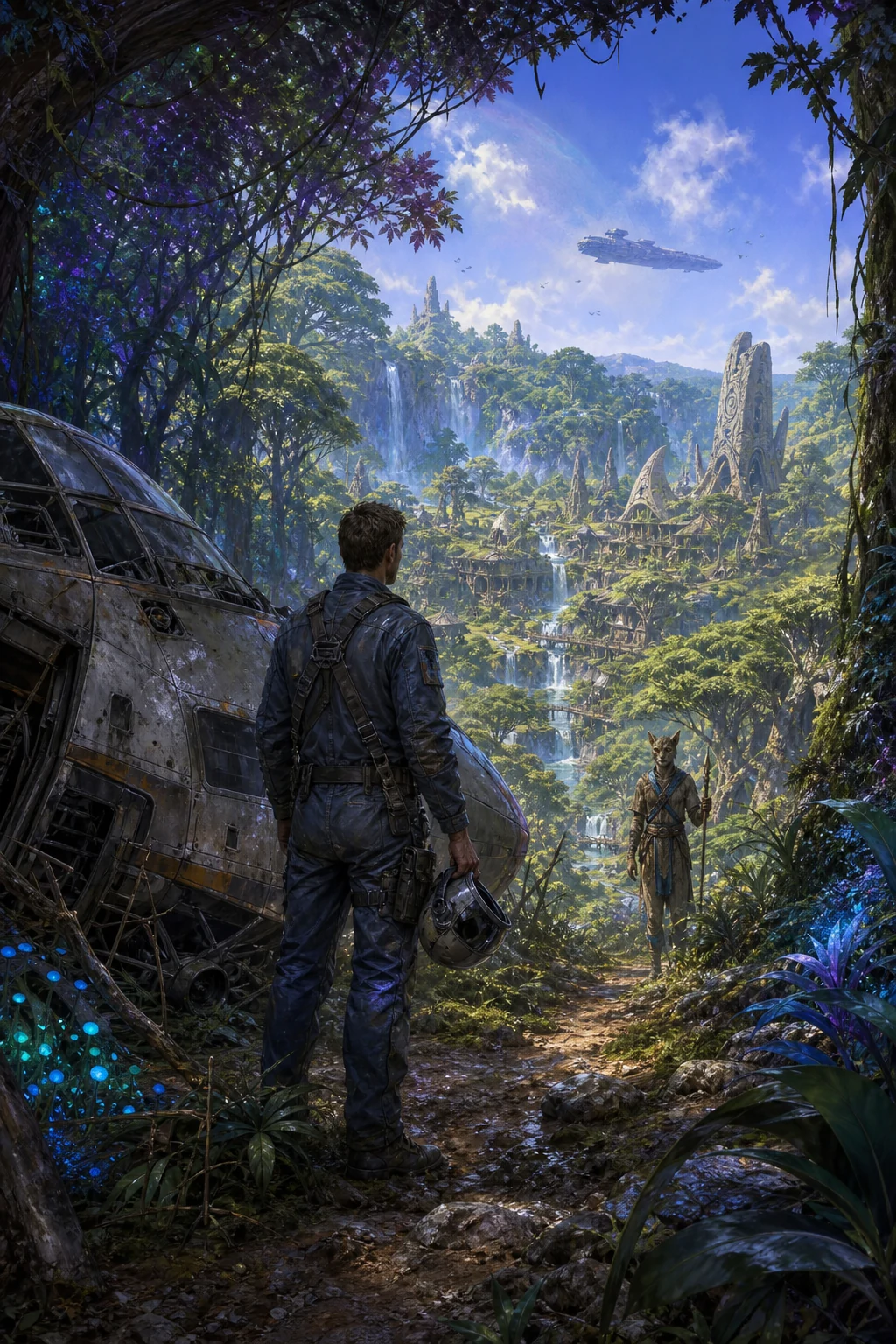Tom Driscoll discovers an Iskai settlement beyond his damaged survey shuttle